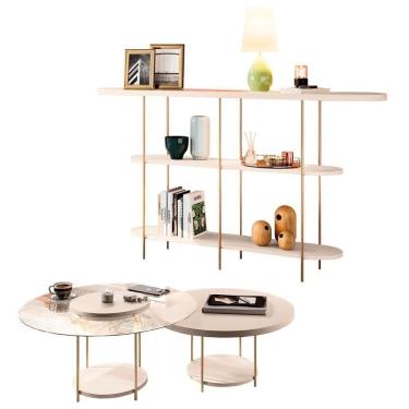 Imagem de Aparador De Sala E Mesas De Centro Vetta H01 Off White - Mpozenato