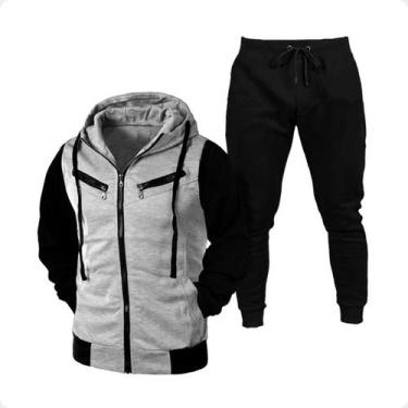 Imagem de Conjunto de Moletom Calça e Blusa de Frio Casaco Masculino e Feminino 