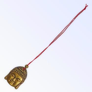 Imagem de Buda dourado Feg Shui 45 mm para pendurar em resina - Lua Mistica