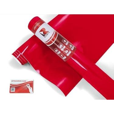 Imagem de ORACAL 970RA Gloss Cardinal Red 028 rolo de vinil de filme de embrulho de carro envelope de filme de molde - (2,54 m x 1,83 m com cartão de aplicação)