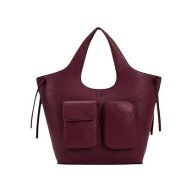 Imagem de Bolsa Feminina Colcci Shopping Bag Cargo Alça De Ombro Grande Vinho-Feminino