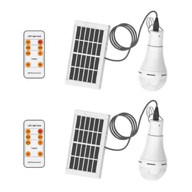 Imagem de 2x Lâmpada de 9 W Ao Ar Livre Interno Painel Energia Solar de Iluminação LED Lanterna Gancho