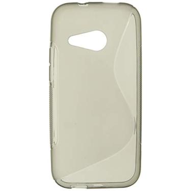 Imagem de JUJEO Capa em gel TPU em forma de S para HTC One M8 Mini – Embalagem não varejo – Cinza