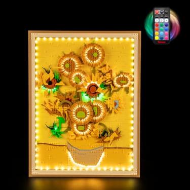 Imagem de BRIKSMAX Kit de luz para Lego-31215 Vincent Van Gogh Girassóis (versão de controle remoto - Iluminação LED compatível com Lego Art Building Set- não inclui o conjunto Lego