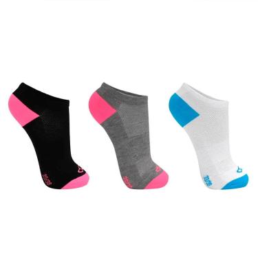 Imagem de Meia Olympikus Treino Cano Invisível Multicores - 3 Pares