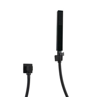 Imagem de Ducha Higienica ABS Preto c Mangueira Emborrachada e Registro - AMG Me