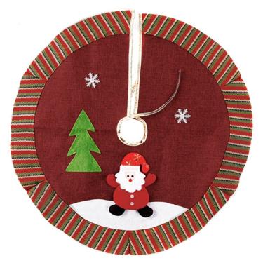 Imagem de Saia Para árvore De Natal Temática Vermelha Papai Noel 60cm