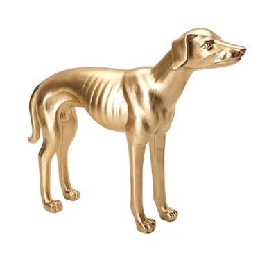 Imagem de Escultura Cachorro Em Poliresina Dourado 13897 - Mart
