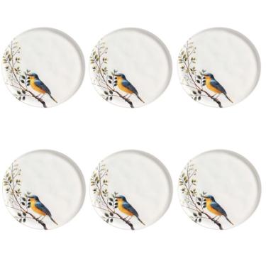 Imagem de Conjunto De Pratos Rasos 06 Peças Bio Birdy Porto Brasil