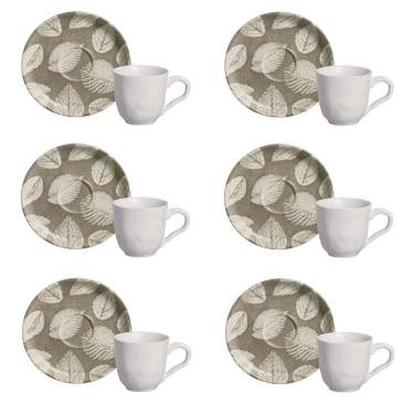 Imagem de Conjunto De Xícara De Cafezinho Com Pires 06 Peças Bio Seiva Porto Brasil