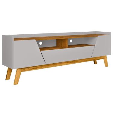 Imagem de Rack Para Sala De Estar Tv 70 Pol 180cm Morello B02 Off White Naturalle - Lyam Decor