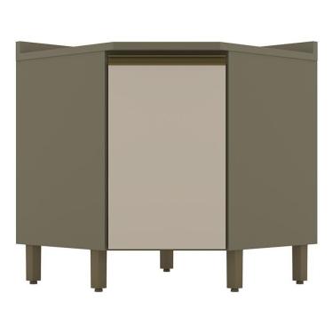 Imagem de Balcão Canto Oblíquo 1 Porta Com Tampo Connect Duna-cristal - Móveis Henn Duna-cristal