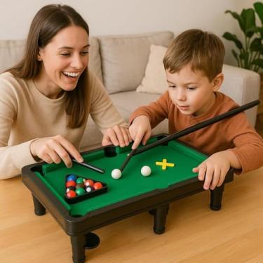 Imagem de Brinquedo Mesa De Bilhar Snooker Sinuca Com 2 Tacos
