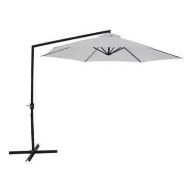 Imagem de Ombrelone Bel Veneza 3 Metros Suspenso Branco Com Base Em X, Branco