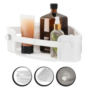 Imagem de Suporte De Banheiro Canto Chuveiro Fixação em Adesivo Umbra