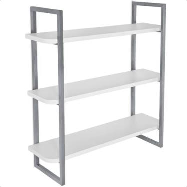 Imagem de Prateleira Parede Tripla Nicho Estante Modelo Industrial para Livros D