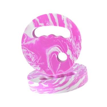 Imagem de YIJU Discos de exercícios aquáticos, prancha de natação compacta, fácil de segurar, equipamento aeróbico, resistência subaquática para iniciantes na praia, Rosa Branco