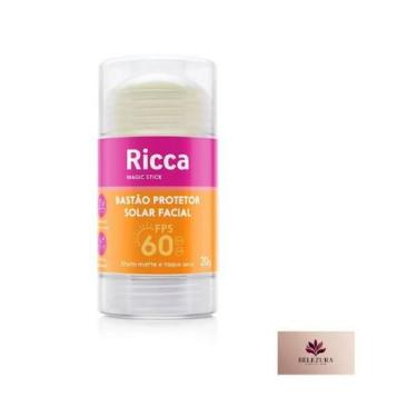 Imagem de Protetor Solar FPS 60 Facial Bastão Ricca Alta Proteção UVA UVB Não Ol