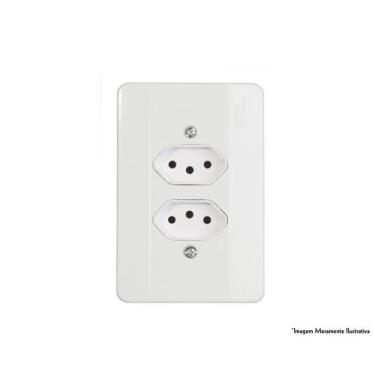 Imagem de Tomada Mill Dupla 2P T C/Pl 10A/250V 39049 Trd-E4Pbm c/10pcs - MEC-TRO