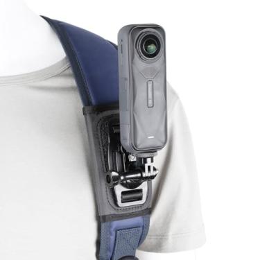 Imagem de PellKing Suporte para Cinto de Mochila de Câmera para Insta360 One X4 / X3 / One X2 / One R/Go 2 Compatível com Gopro Hero10 /9/8/7/6 e Outra Câmera de Ação, com Adaptador 1/4