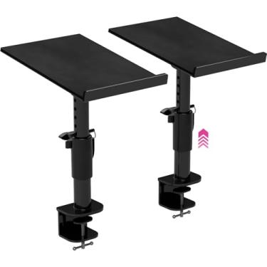 Imagem de Liquid Stands Suportes Para Monitor De Estúdio - Suporte Alto-Falante Mesa Musical, Pacote Com 2 Unidades, 12X9, Ajustável Curto Ou Alto Cabine, Mesa, Montagem Áudio Inclinação