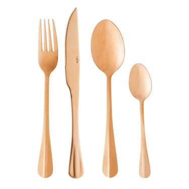 Imagem de Faqueiro 24 Peças Aço Inox Positano Rosé Lyor