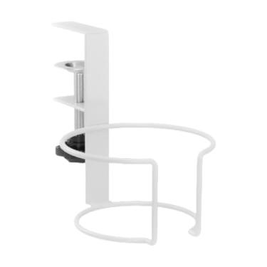 Imagem de DimyFew Suporte para copos de mesa, organizador de mesa, fácil instalação, acessórios para mesa de jogos de escritório, porta-garrafas de água, clipe para, Branco