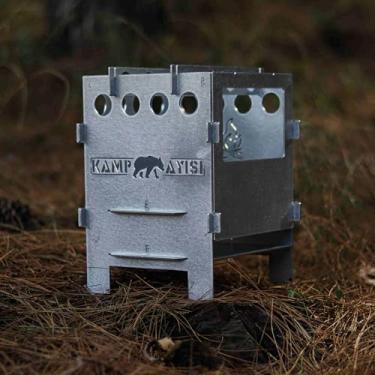 Imagem de Fogão de acampamento multicombustível | Aquecedor, cozinhar, churrasco, churrasqueira, fogão de acampamento portátil e dobrável com bolsa | Fogão de madeira para eventos de acampamento ao ar livre