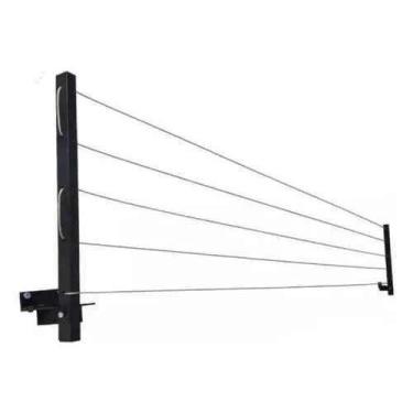 Imagem de Varal Reforçado 60Kg Retratil Parede Aluminio - A L Pina