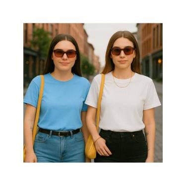 Imagem de KIT 2 T-Shirts com Azul Bebê e Varias Cores 100% Algodão Leve e Modern