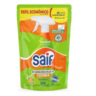 Imagem de Kit c/ 3 Desengordurante Multiuso Saif Refil Pouch 500ml