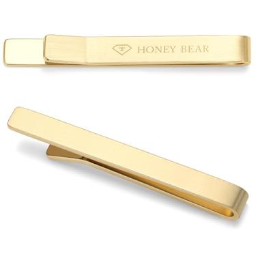Imagem de HONEY BEAR Barra de prendedor de gravata masculina de 5,4 cm para gravata de tamanho normal, presente de casamento de negócios, 5,4 cm, 5.4cm, Cobre, Sem Pedra Preciosa