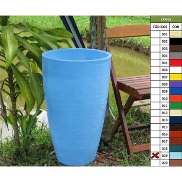 Imagem de Kit 2 Vaso Planta 65x40 Oval Moderno Polietileno - BGPLASTICOS, AZUL B