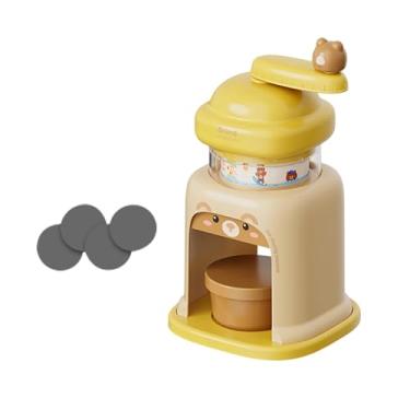 Imagem de Generic de gelo manual, máquina de raspar gelo leve e prática para festas em casa, bares e restaurantes, Amarelo com 1 Tigela