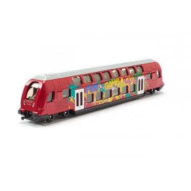 Imagem de Miniatura Vagão Trem Double-deck Siku 1/87 Metal, Vermelho