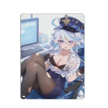 Imagem de Anime Sexy Bikini Hot Girl Pinup Girl Metal Tin Sign Wall Art Poster Decor for Home Bar Club Bedroom Bathroom Man Cave Otaku 30,5 x 40,6 cm, AN056