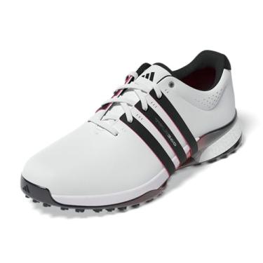 Imagem de adidas Tênis masculino Tour360 25 Spikeless, Calçado branco/preto/vermelho lúcido, 45