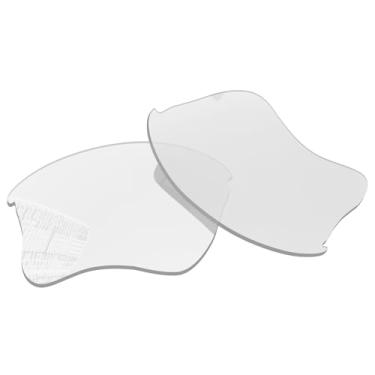 Imagem de Acefrog Lentes de reposição polarizadas de 1,5 mm para óculos de sol Oakley Flak Jacket XLJ OO9009, material atualizado, resistente a impactos - HD transparente não polarizado - 1,5 mm