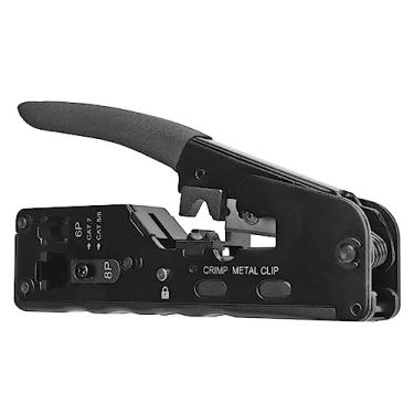 Imagem de RJ45 Ferramenta de crimpagem Profissional Passe através do cortador de stripper de arame crimper ethernet para RJ11 RJ12 CAT5 CAT6 Instalação de cabo de rede CAT7