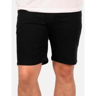 Imagem de Bermuda Aramis Masculina Jeans Five Pockets Preta-Masculino