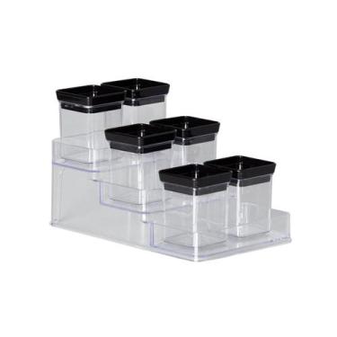 Imagem de Conjunto Com 7 Peças Porta Temperos Organizador Multiuso Cozinha Tampa