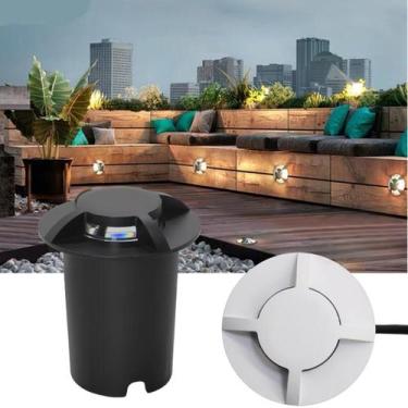 Imagem de 2 Balizador 1W Embutir 4 Fachos De Luz Angular Branco Quente - CBC