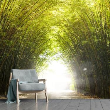 Imagem de Papel de Parede Caminho Bambu Luz Paisagem Sala Painel - 090pcp - Allo