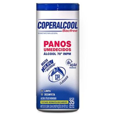 Imagem de Pano Umedecido Álcool 70 Ação Prolongada Clássico 35 Panos - Coperalco