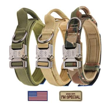 Imagem de Coleira para cães KCUCOP Tactical Heavy Duty com alça para cães grande