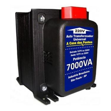 Imagem de Auto Transformador 7.000 Va 110 P/ 220 ou 220 p/ 110- Tomadas Bivolt -