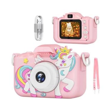 Imagem de Câmera Digital Infantil 1080P HD Com Zoom De 8x, Câmera Dupla, Brinque