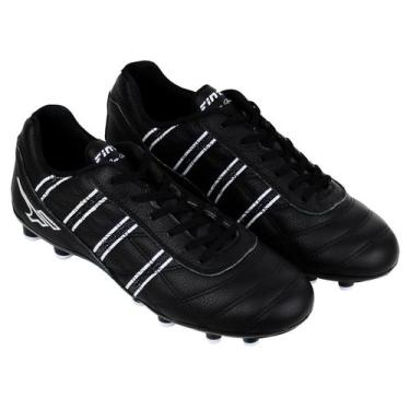 Imagem de Chuteira Campo Finta Fibra Couro Natural, 39, Preto