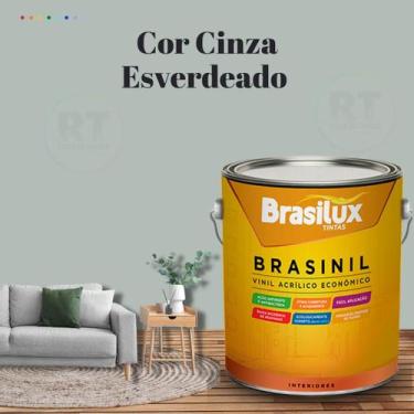 Imagem de Tinta Parede Cinza Véu Acrílica Brasinil Anti Mofo 3,2l - BRASILUX, CI