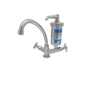 Imagem de Torneira Filtro Cozinha Purificador Metal Cromada Bancada